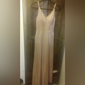 Elegant Champagne Pink Evening Gown